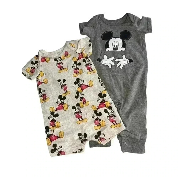 Disney Other - DISNEY BABY MICKEY MOUSE ROMPER 2 PIECE SET•SIZE 3/6 MONTHS•NWT•